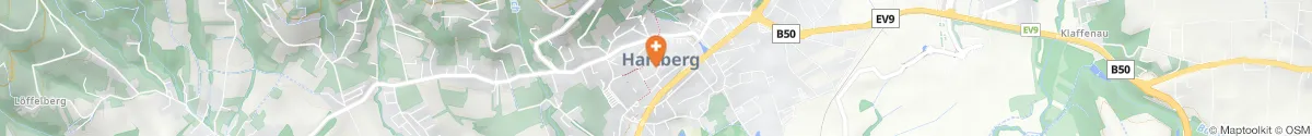 Map representation of the location for Apotheke Zum schwarzen Bären in 8230 Hartberg